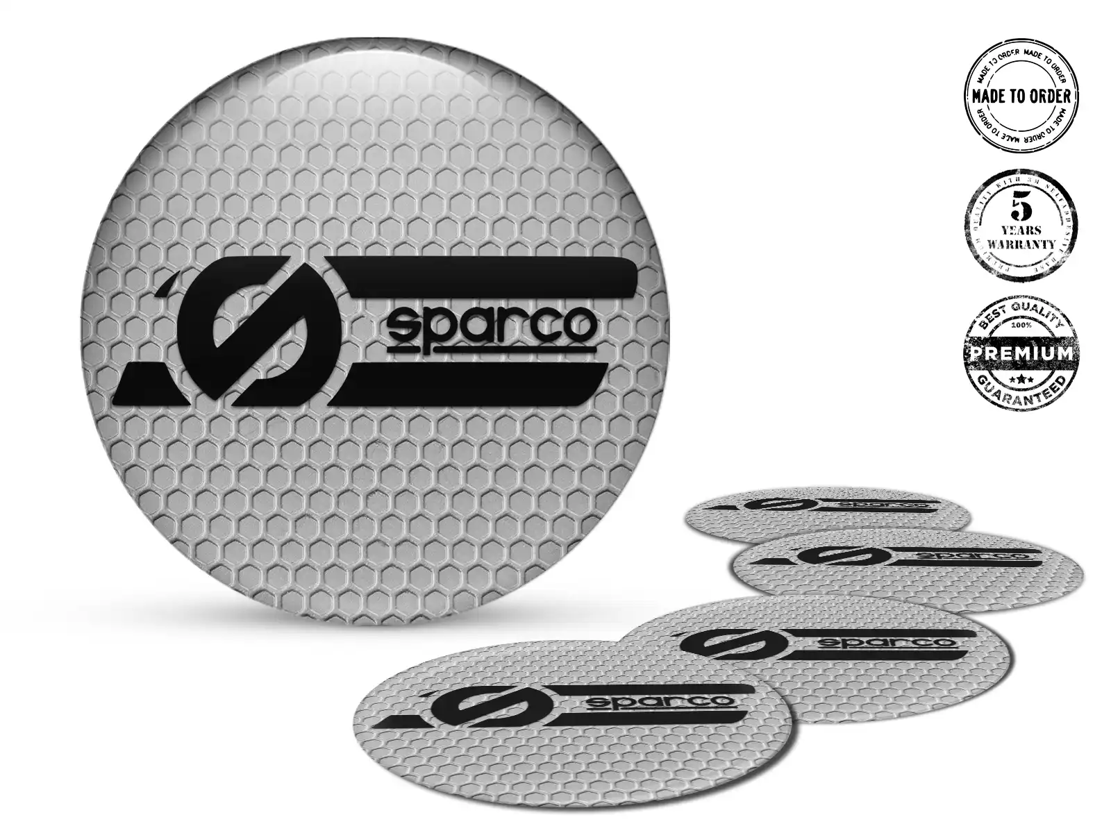 Sparco Nabenaufkleber Design Stilvolle Dome-Labels